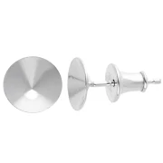 Orecchini perno con cabochon PureCrystal 1122 8 mm - Argento 925 x2