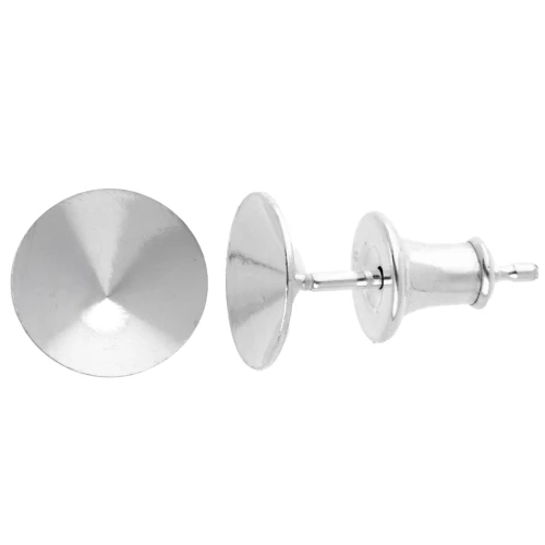 Orecchini perno con cabochon PureCrystal 1122 8 mm - Argento 925 x2