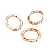 Anelli apribili mm.7x0.7 Argento 925 dorato rosa x10|raw }}