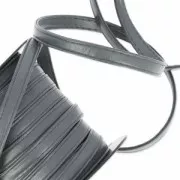 Cinghia per sacchetti in plastica con cuciture da 10 mm Nero x 1 m