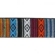 Cinghia doppia per borsa motivo etnico 25 mm Navajo x 50cm