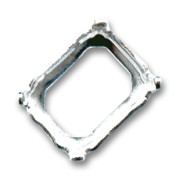 Castone 4600 Rettangolo mm. 10x8 argentato