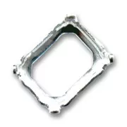 Castone 4600 Rettangolo mm. 10x8 argentato