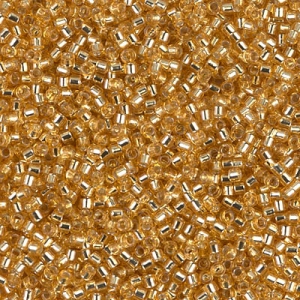 Miyuki Delica 11/0 DB0042 - Oro con bordi argentati x 100 g