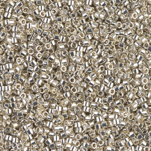 Miyuki Delica 11/0 DB0035 - Galvanized Silver Metallic pacchetto da 100g