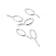 Clip a forma di pendente in pasta di metallo grande - Argento Sterling x1