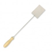 Spatola grande in acciaio inox con manico in legno per forno prometheus|raw }}