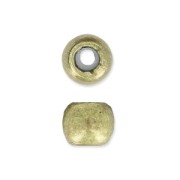 Perla di metallo stopper bead 5 mm con un foro di 2 mm bronzo x1