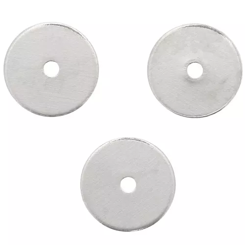 Dischi piatti forati lisci in ottone stile Heishi  6 mm argentato x10