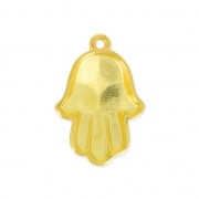 Ciondolo di Fatima in resina 23 mm - Dorato con oro fino x1