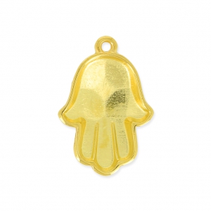 Ciondolo di Fatima in resina 23 mm - Dorato con oro fino x1
