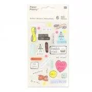 Assortiment de 200 Stickers de Bureau Paper Poetry Magical Summer Motivation x1
