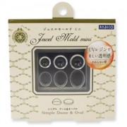 Mini Stampo silicone Padico per pasta polimerica/argilla/resina UV cab Cupola/Ovale