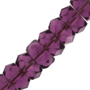 Rondelle sfaccettate mm  6x3 Amethyst x25|raw }}