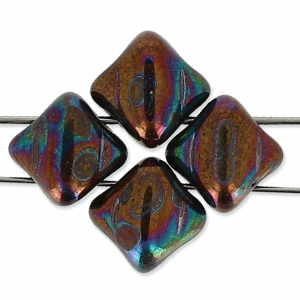 Silky Bead Dia mm.5x5 Jet Luster Iris x50