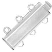 Chiusura a 3 file di foglie 21x9 mm - Bronzo bianco x1