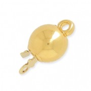 Chiusura clip a pallina 7x13 mm dorato|raw }}