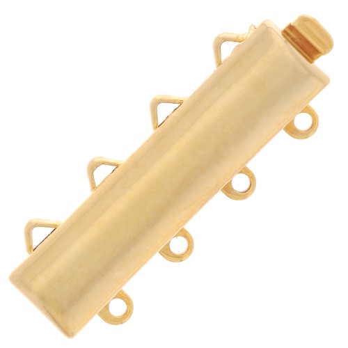 Chiusura 4 file mm. 9x25 dorato
