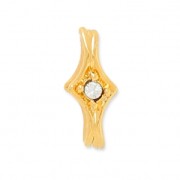 Distanziatore 2 file mm. 11x4 dorato strass Crystal x1|raw }}