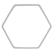 Base di montaggio e tessitura esagono 28x25 mm in argentato|raw }}