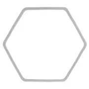 Base di montaggio e tessitura esagono 28x25 mm in argentato