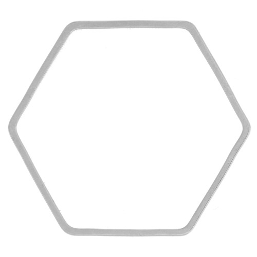 Base di montaggio e tessitura esagono 28x25 mm in argentato