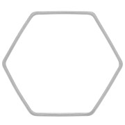 Base di montaggio e tessitura esagono 18x16 mm in argentato x1|raw }}
