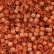 Miyuki Delica Duracoat 11/0 DB2178 - Alabaster Silver Line Dyed Papaya x8g