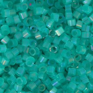 Miyuki Delica 11/0 DB1869 - Dyed Aqua Green Silk Inside AB x8g