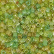 Peridot - Miyuki Delica 11/0 DB0983 - Peridot Amber Lined Mix x8g Miyuki Delica 11/0 DB0983 - Peridot Amber Lined Mix x8g