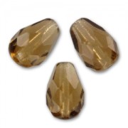 Perla a forma di pera sfaccettate 10x7 mm - Topazio affumicato x20