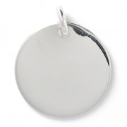 Medaglia tonda da incidere 25 mm in Argento 925 x1|raw }}