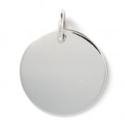 Medaglia tonda da incidere 20 mm in Argento 925 x1|raw }}