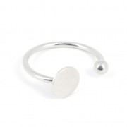 Anello in ottone on base 8 mm da decorare rodiato|raw }}