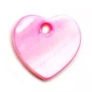 Zecchini cuore Madreperla mm. 12 Rosa x10