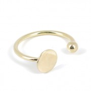 Bague en laiton taille 53 avec plateau 8 mm à décorer light gold HQ|raw }}