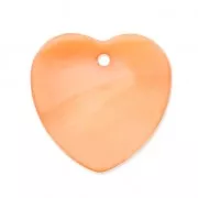 Zecchini cuore Madreperla mm. 12 Arancio x10