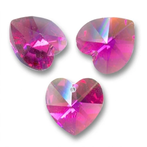 Cuori PureCrystal 6228 Fuchsia AB mm. 10,3x10 x6