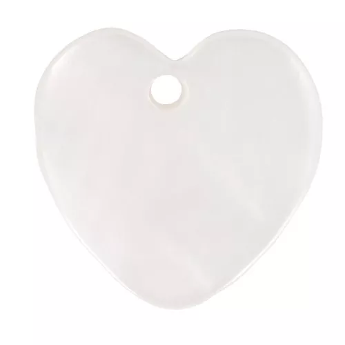 Zecchini cuore Madreperla mm. 12 Naturale x10