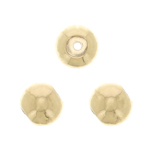 Perle stopper bead 3 mm con un foro di 0.6 mm Gold Filled x2