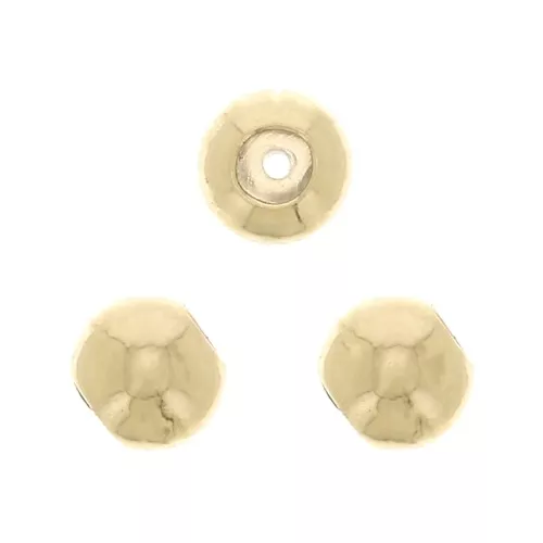 Perle stopper bead 3 mm con un foro di 0.6 mm Gold Filled x2