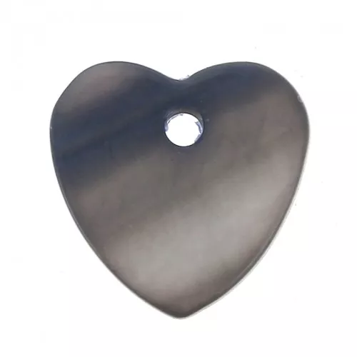 Zecchini cuore Madreperla mm. 11 Cinnamon/ Dark Grey x10