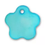 Zecchini fiore Madreperla mm. 15 Turchese x10