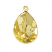 Castone per cabochon pera PureCrystal 4320 mm. 14x10 con anellino dorato