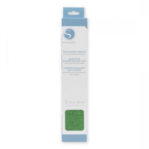 Termoadesivo per tessuti per Silhouette 30.5x91.4 cm Verde glitterato