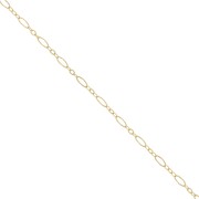 Catena maglia alternée (1x3) 2,4 mm en Gold filled x 1 m