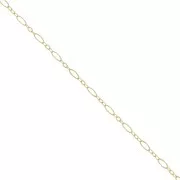 Catena maglia alternée  (1x3) 2,4 mm en Gold filled x 1 m