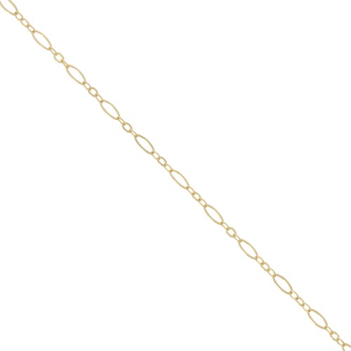 Catena maglia alternée (1x3) 2,4 mm en Gold filled x 1 m