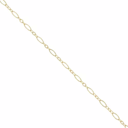 Catena maglia alternée  (1x3) 2,4 mm en Gold filled x 1 m