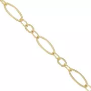 Catena maglia alternée (1x3) 2,4 mm en Gold filled x 1 m